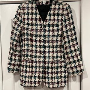 The Limited Women's vintage 90s Tweed‎ Blazer with Multicolor Pattern large